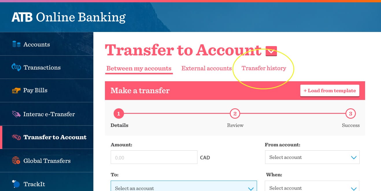 ATB Online Transfers updated